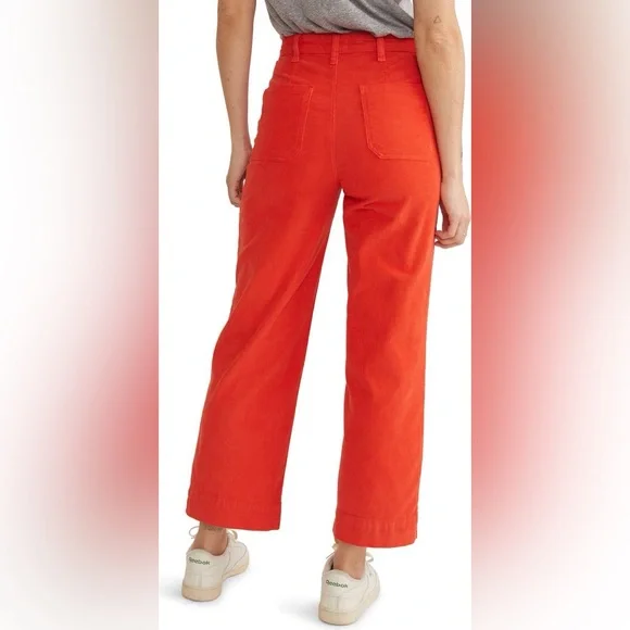 Marine Layer Bridget Wide Leg Crop Corduroy Pants Size 6 - Picture 4 of 13